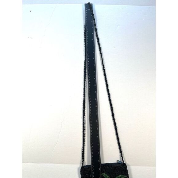 Ermo Full Beaded Palm Tree Sail Boat Crossbody Shoulder Evening Bag Lined Zipper - Picture 6 of 8